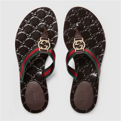 gucci slides and thongs|gucci thong slides women.